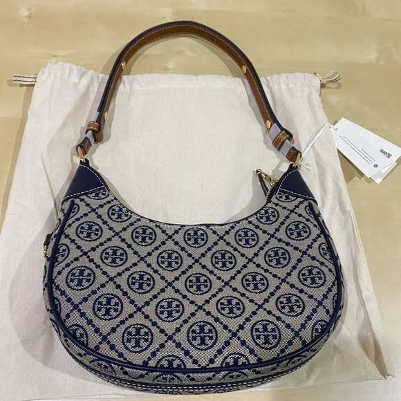 Tory Burch Blue and Tan Shoulder Bag - Picture 11 of 12